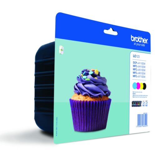 Original Brother LC-123VALBPDR Tinte Multipack schwarz, cyan, magenta, gelb (4 Stück)