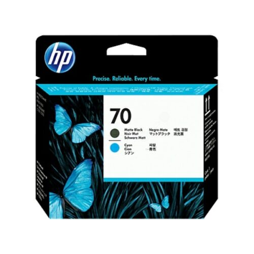 Original HP 70 / C9404A Druckkopf matt schwarz, cyan