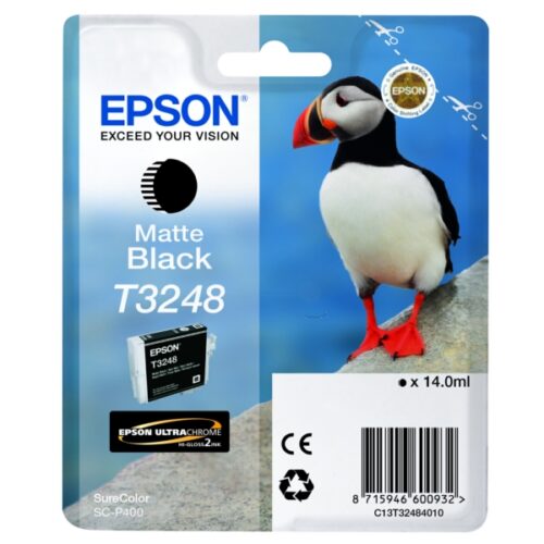 Original Epson T3248 / C13T32484010 Tinte matt schwarz