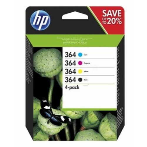 Original HP 364 / N9J73AE Tinte Multipack schwarz, cyan, magenta, gelb (4 Stück)