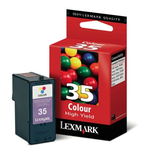 Original Lexmark 35XL / 18C0035E Tinte cyan, magenta, gelb