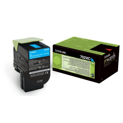Original Lexmark 702XC / 70C2XC0 Toner cyan