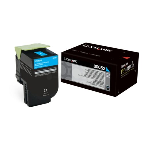 Original Lexmark 800S2 / 80C0S20 Toner cyan