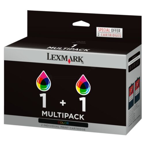 Alternativ Tinten Doppelpack kompatibel zu Lexmark No 1 / 80D2955 color (2 Stück)