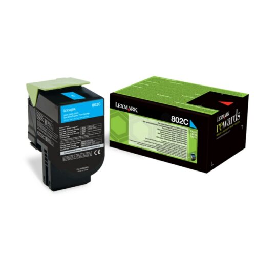 Original Lexmark 802C / 80C20C0 Toner cyan