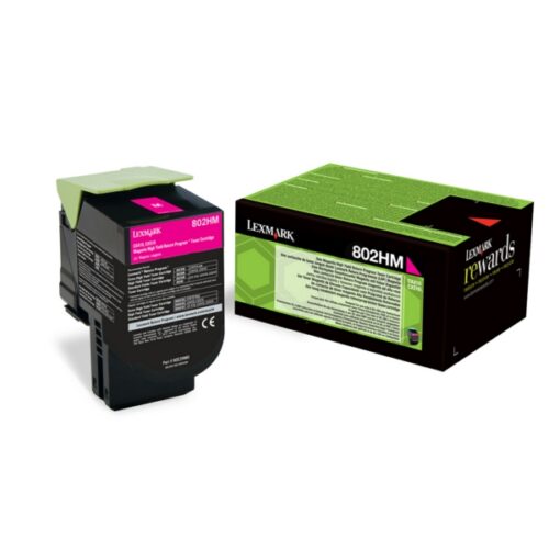 Original Lexmark 802HM / 80C2HM0 Toner magenta
