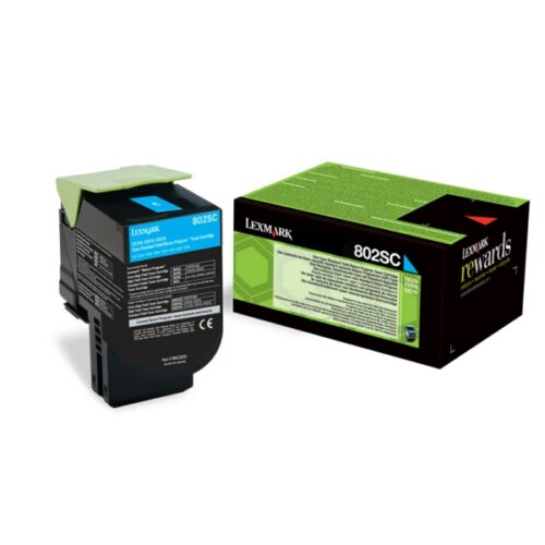 Original Lexmark 802SC / 80C2SC0 Toner cyan