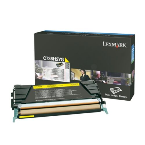 Original Lexmark C736H2YG / 0C736H2YG Toner gelb