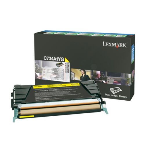 Original Lexmark C734A1YG / 0C734A1YG Toner gelb