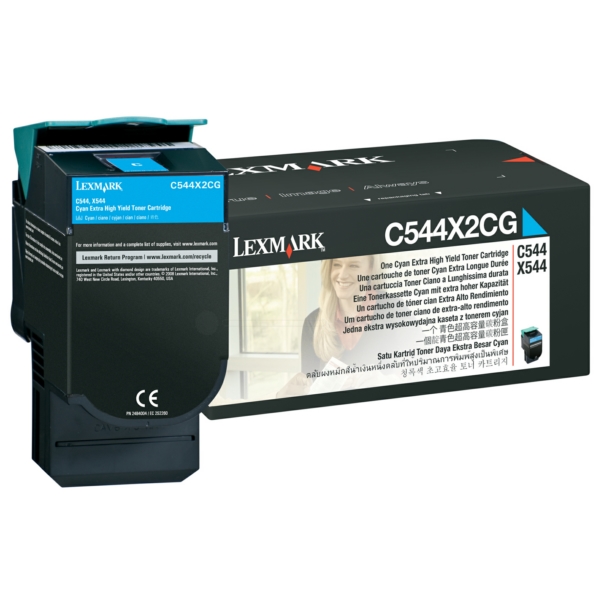 Original Lexmark C544X2CG / 0C544X2CG Toner cyan