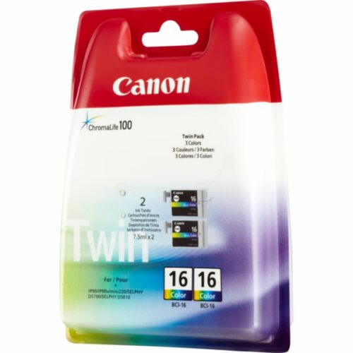 Original Canon BCI-16 C / 9818A002 Tinten Doppelpack color (2 Stück)