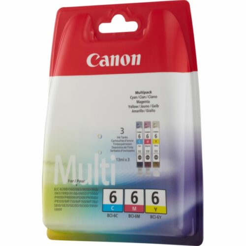Original Canon BCI-6 / 4706A022 Tinten cyan, magenta, gelb (3 Stück)