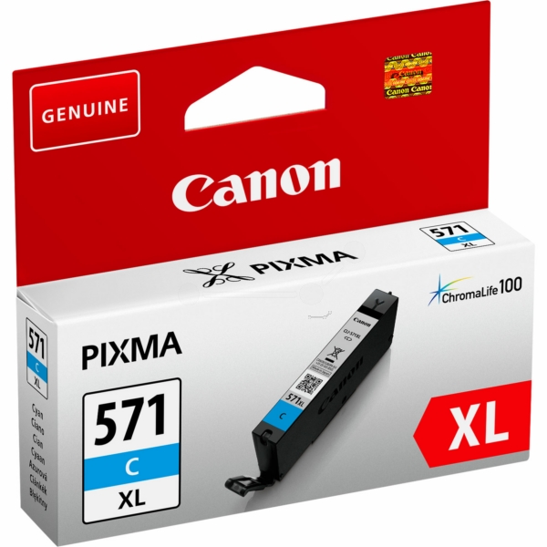 Original Canon CLI-571CXL / 0332C001 / 0332C004 Tinte cyan