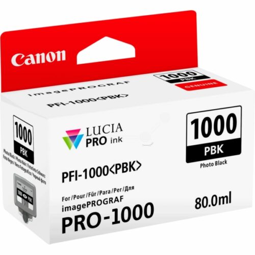 Original Canon PFI-1000 PBK / 0546C001 Tinte photo schwarz