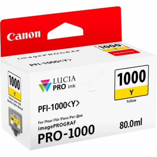 Original Canon PFI-1000 Y / 0549C001 Tinte gelb
