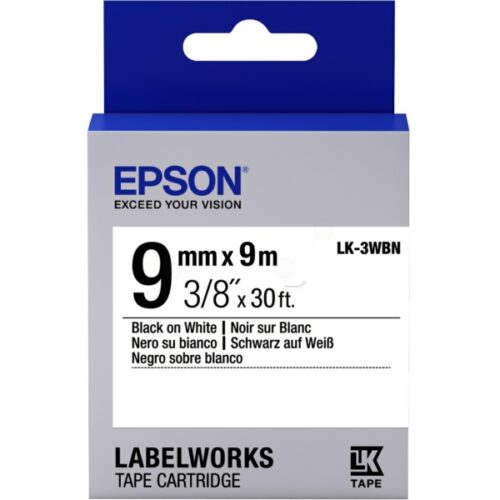Original Epson LK-3WBN / C53S653003 Farbband /Farbrolle schwarz, weiß