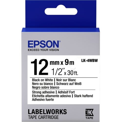 Original Epson LK-4WBW / C53S654016 Farbband /Farbrolle schwarz, weiß
