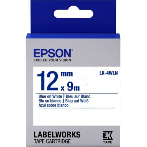 Original Epson LK-4WLN / C53S654022 Farbband /Farbrolle blau, weiß