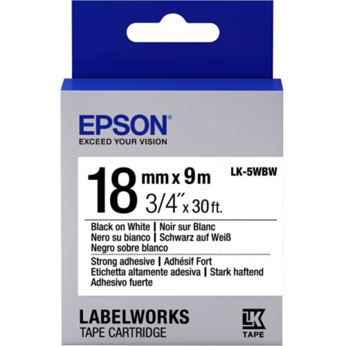 Original Epson LK-5WBW / C53S655012 Farbband /Farbrolle schwarz, weiß