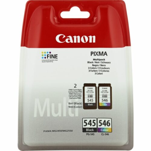 Original Canon PG-545 CL-546 / 8287B005 / 8287B006 Tinten Doppelpack schwarz, color (2 Stück)