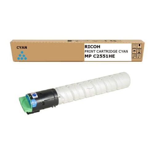 Original Ricoh TYPE MPC 2551 HE / 842064 / 841505 / 842468 Toner cyan