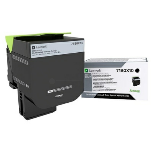 Original Lexmark 71B0X10 / 071B0X10 Toner schwarz