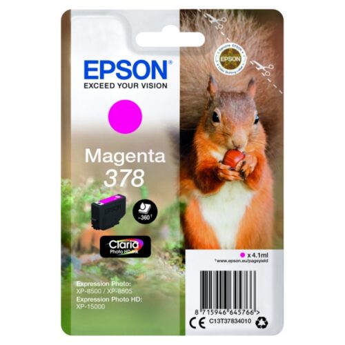 Original Epson 378 / T3783 / C13T37834010 / C13T37834020 Tinte magenta
