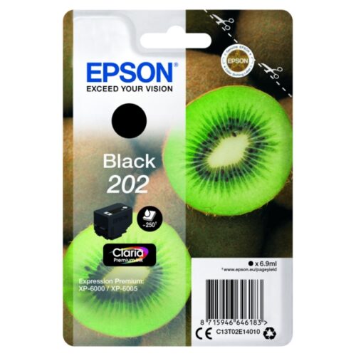 Original Epson 202 / T02E1 / C13T02E14010 / C13T02E14020 Tinte schwarz