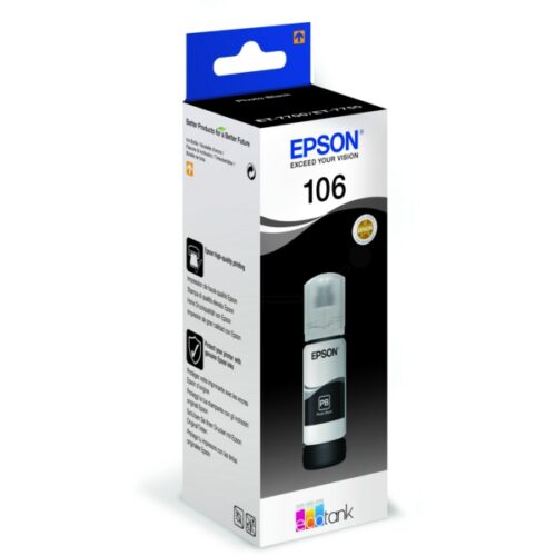 Original Epson 106 / T00R1 / C13T00R140 Tintenflasche photo schwarz