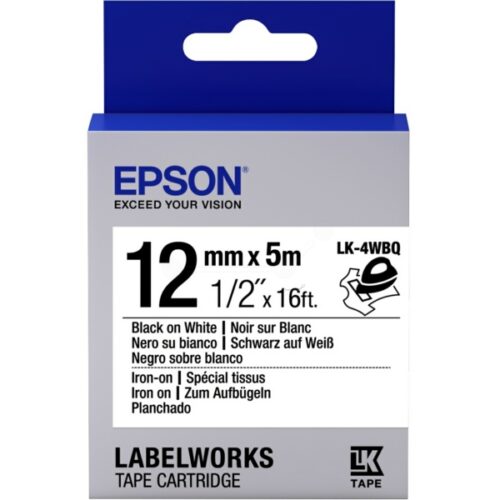 Original Epson LK-4WBQ / C53S654024 Etiketten schwarz, weiß