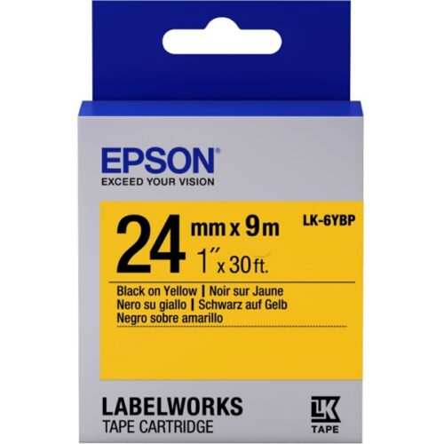 Original Epson LK-6YBP / C53S656005 Etiketten schwarz, gelb