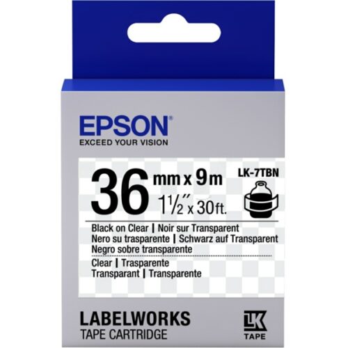 Original Epson LK-7TBN / C53S657007 Etiketten schwarz, transparent
