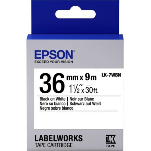 Original Epson LK-7WBN / C53S657006 Etiketten schwarz, weiß