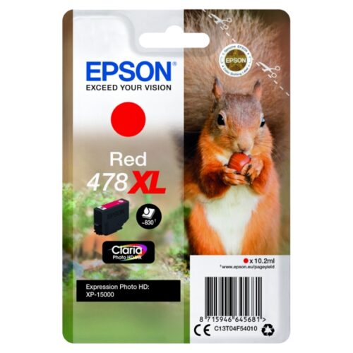Original Epson 478XL / T04F5 / C13T04F54010 / C13T04F54020 Tinte rot