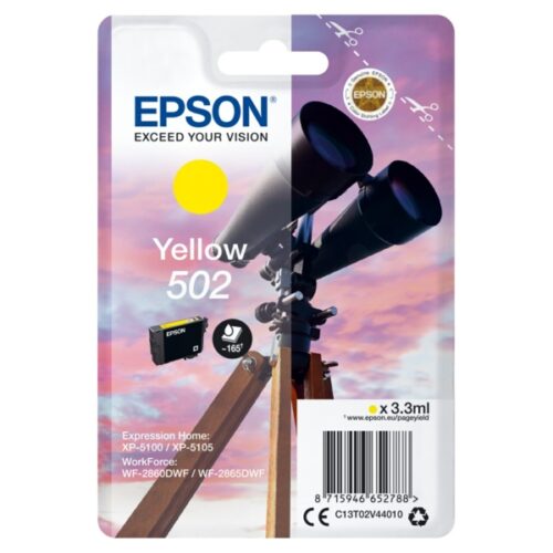 Original Epson 502 / T02V4 / C13T02V44010 / C13T02V44020 Tinte gelb