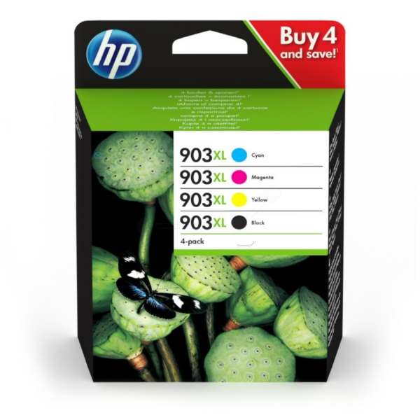 Original HP 903XL / 3HZ51AE Tinte Multipack schwarz, cyan, magenta, gelb (4 Stück)
