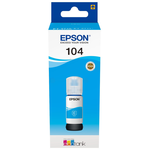 Original Epson 104 / T00P2 / C13T00P240 Tintenflasche cyan