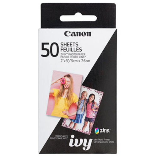 Canon Zoemini / 3215C002 Zink Fotopapier weiß (5 x 7,6cm, 2''x 3'', 50 Blatt)