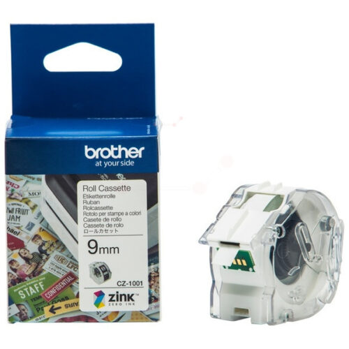 Original Brother CZ-1001 Farbetikettenrolle (9mm x 5m)
