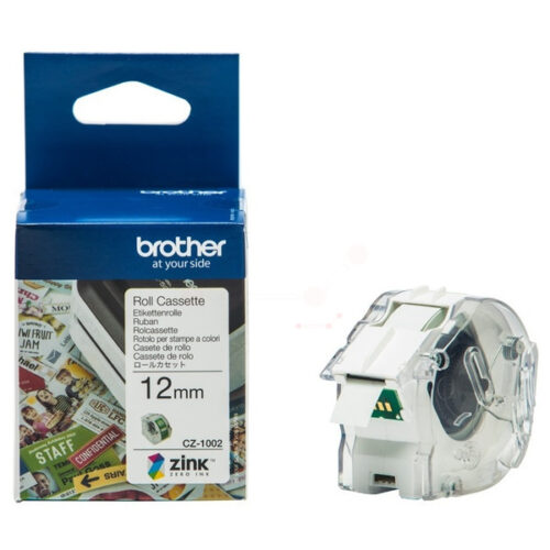 Original Brother CZ-1002 Farbetikettenrolle (12mm x 5m)
