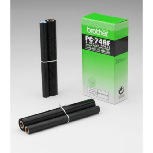 Original Brother PC-74RF / 27723 Thermo-Transfer-Rolle Sparset schwarz (4 Stück)
