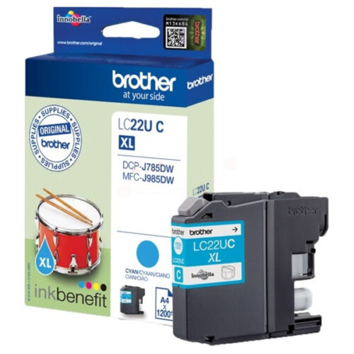 Original Brother LC-22UC / LC-22UCBP Tinte cyan
