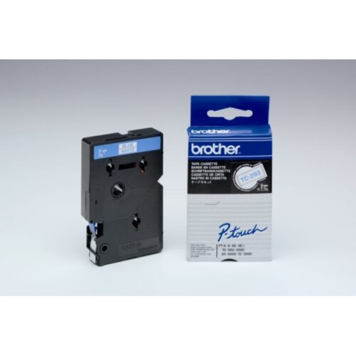 Original Brother TC-293 Schriftband blau auf weiß (9mm x 7,7m)