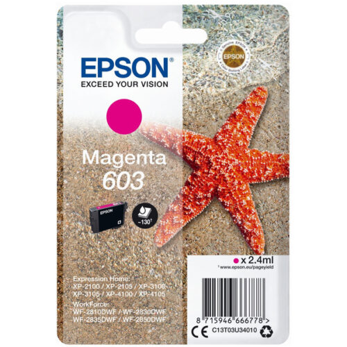 Original Epson 603 / T03U3 / C13T03U34010 Tinte magenta