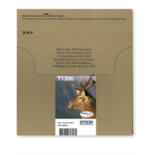 Original Epson T1306 / C13T13064012 / C13T13064022 / C13T13064510 Tinte Multipack cyan, magenta, gelb (3 Stück)