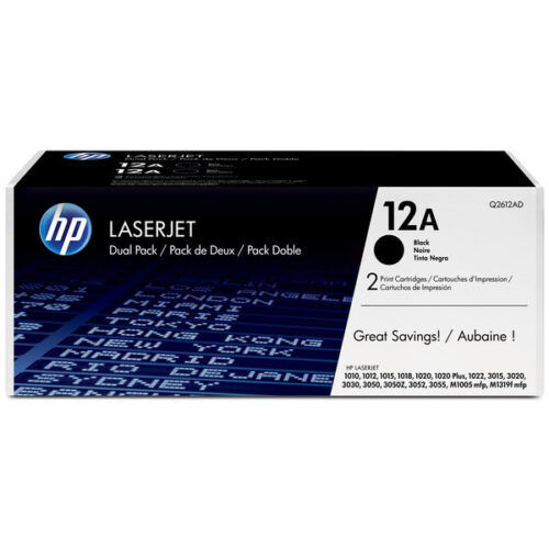 Original HP 12AD / Q2612AD Toner Doppelpack schwarz (2 Stück)
