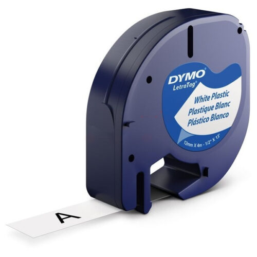 Original Dymo S0721660 / 91221 Etiketten schwarz auf weiß (12mm x 4m)