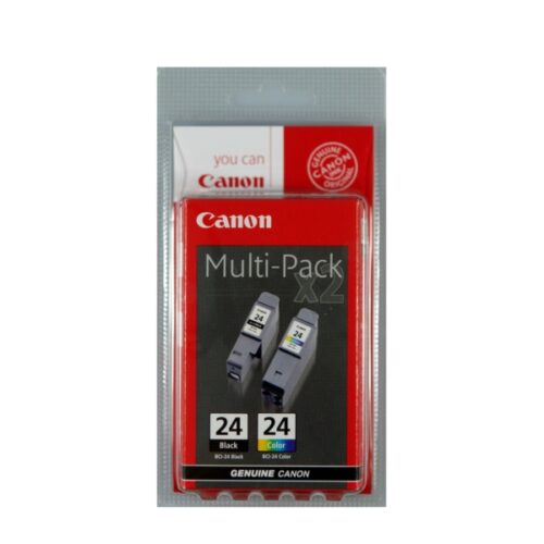 Original Canon BCI-24 / 6881A051 / 6881A064 Tinte Multipack schwarz, color (2 Stück)
