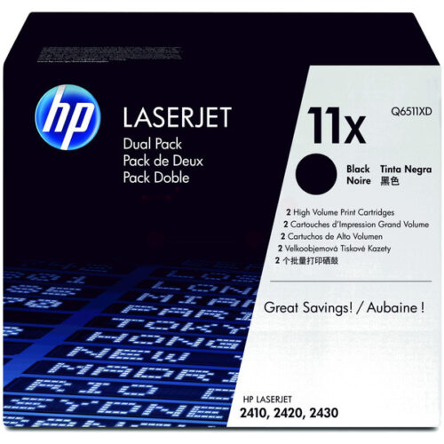 Original HP 11XD / Q6511XD Toner Doppelpack schwarz (2 Stück)