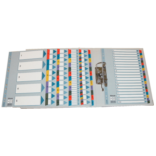 Esselte Ordnerregister DIN A4 Vollformat 1-5 farbig 5-teilig, 1 Satz